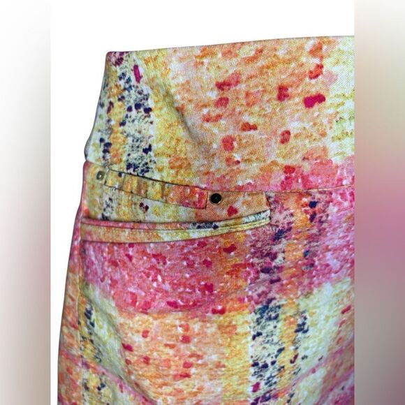 Attyre womens colorful skorts front pockets shorts inter grated stretch sz 12 - Picture 5 of 5